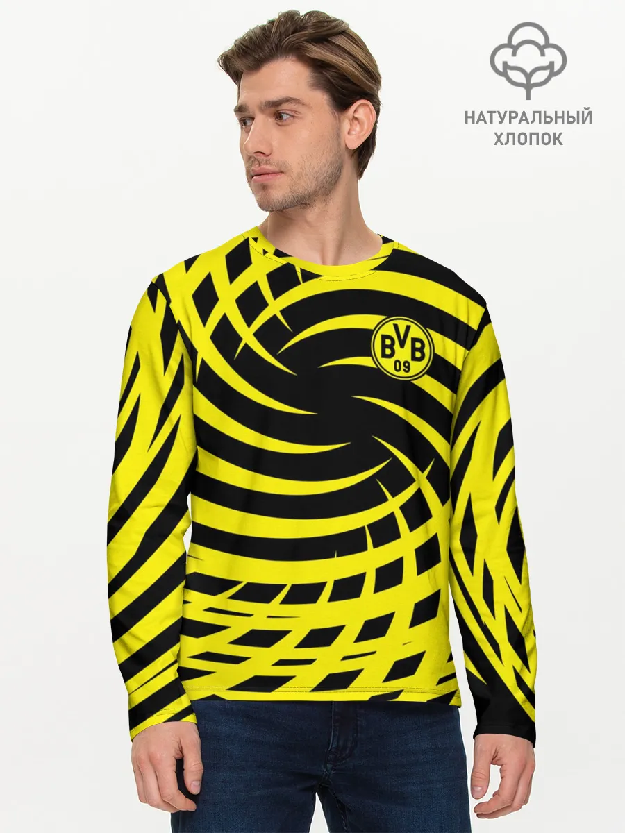 Мужской лонгслив базовый / FC Borussia Dortmund