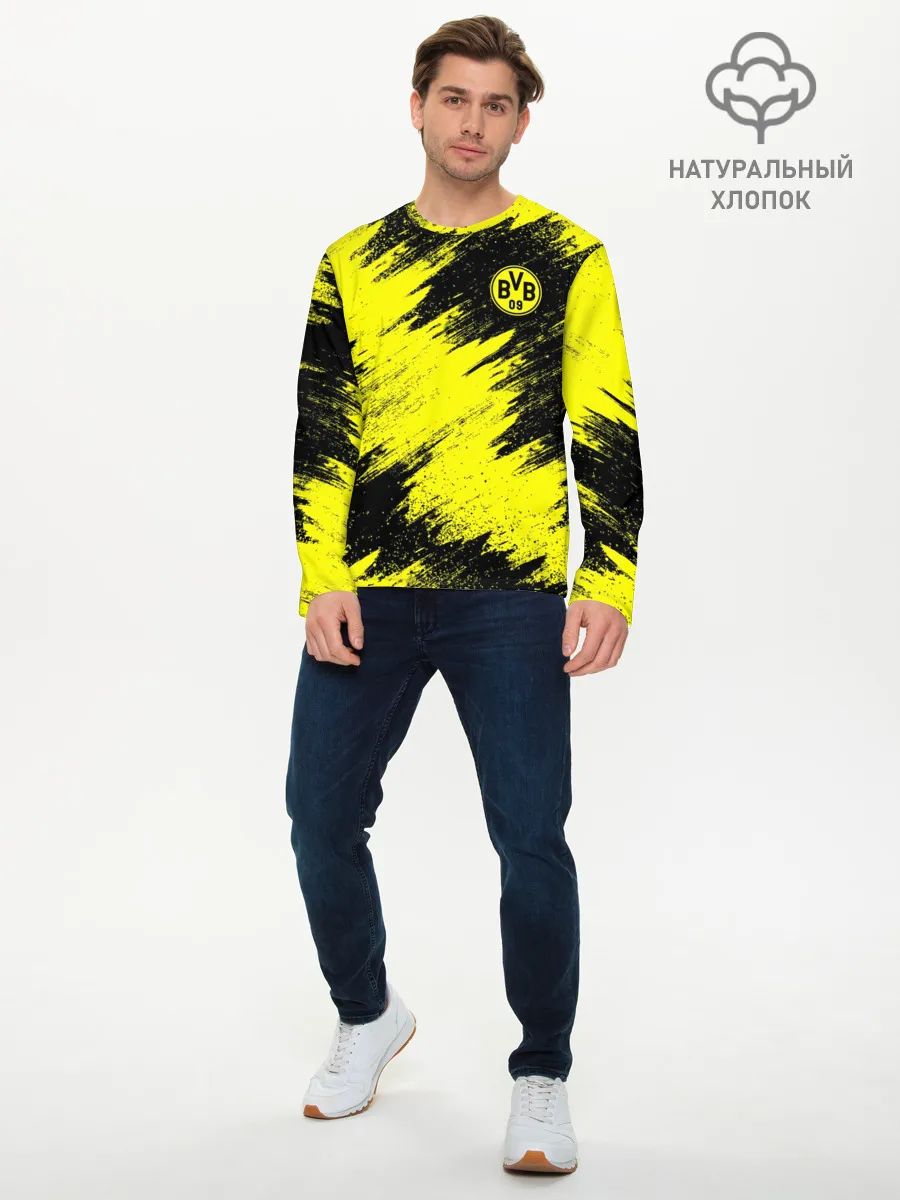 Мужской лонгслив базовый / FC Borussia Dortmund