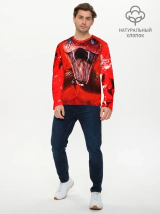 Мужской лонгслив базовый / Red Snake