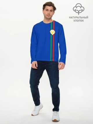 Мужской лонгслив базовый / Дагестан, лента с гербом