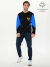 Мужской лонгслив базовый / Russia-sport collection BLUE