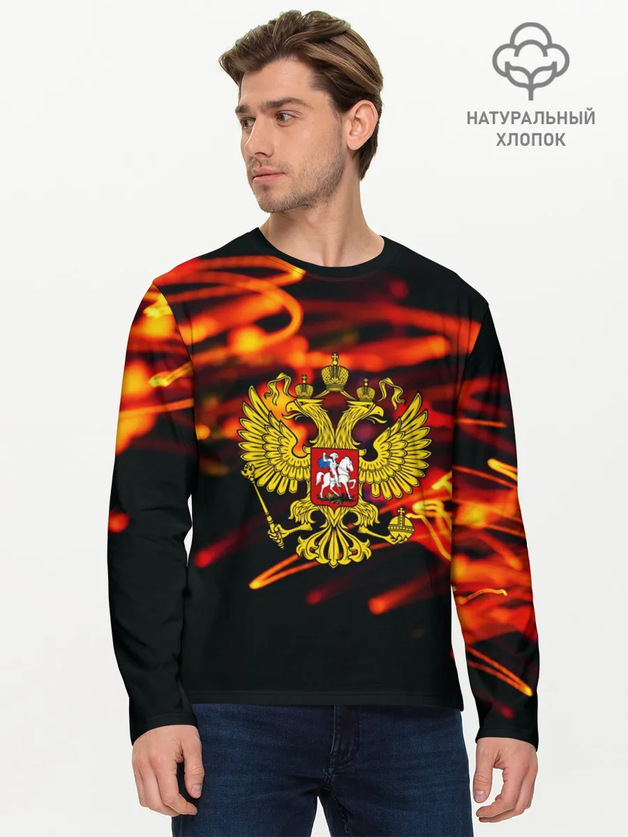 Мужской лонгслив базовый / RUSSIA