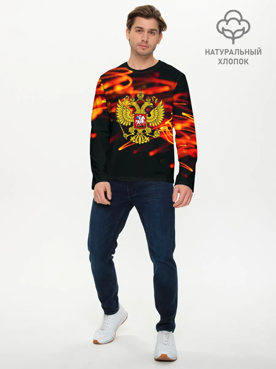 Мужской лонгслив базовый / RUSSIA
