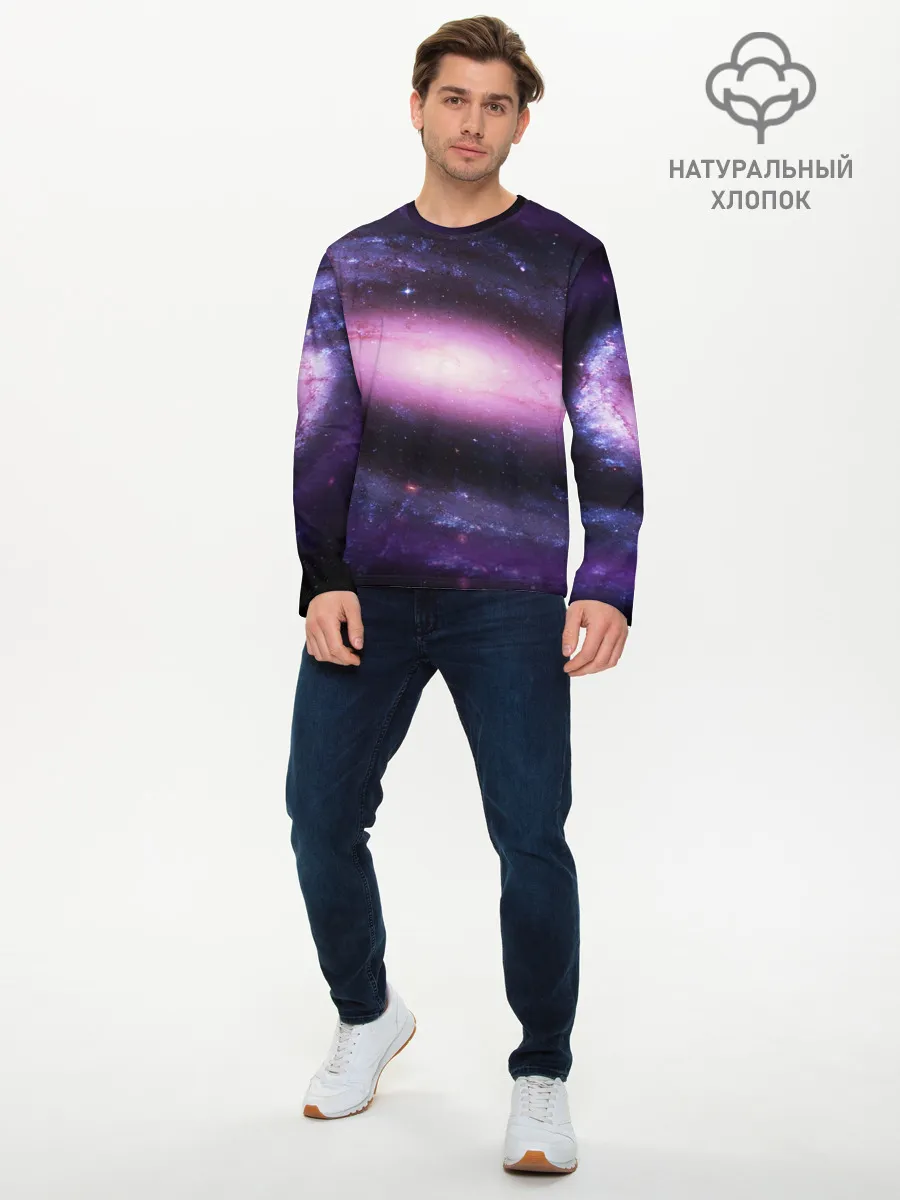 Мужской лонгслив базовый / Зарождение вселенной