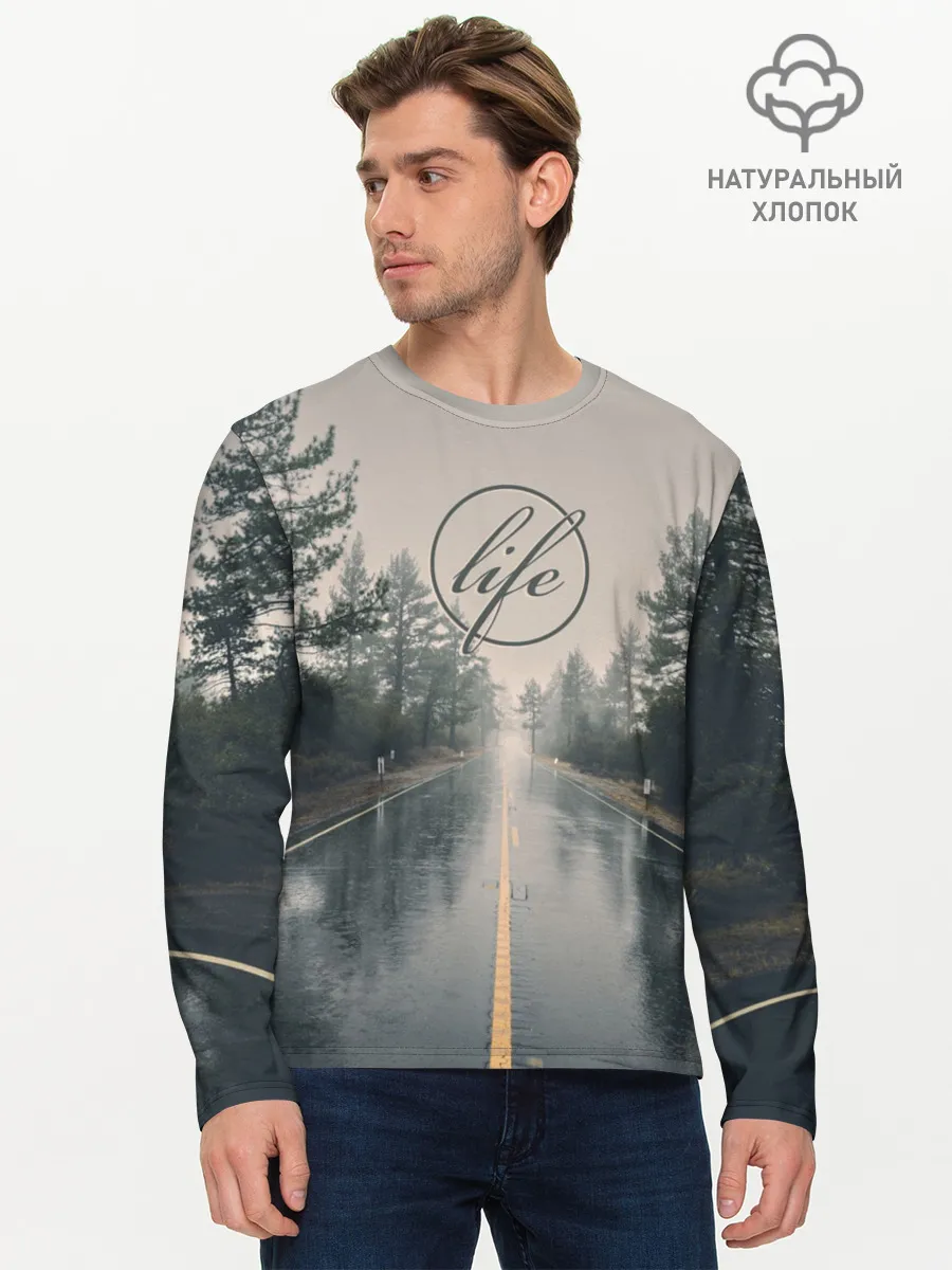 Мужской лонгслив базовый / Life