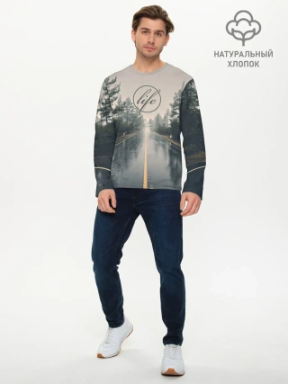 Мужской лонгслив базовый / Life