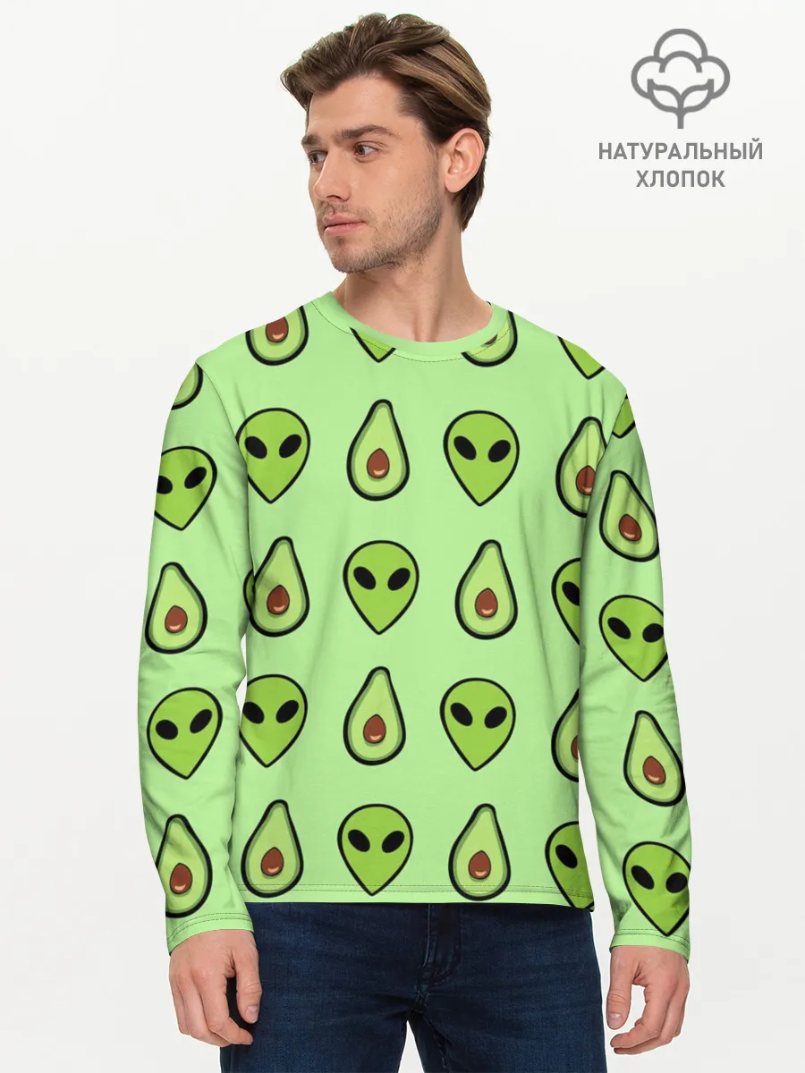 Мужской лонгслив базовый / Green