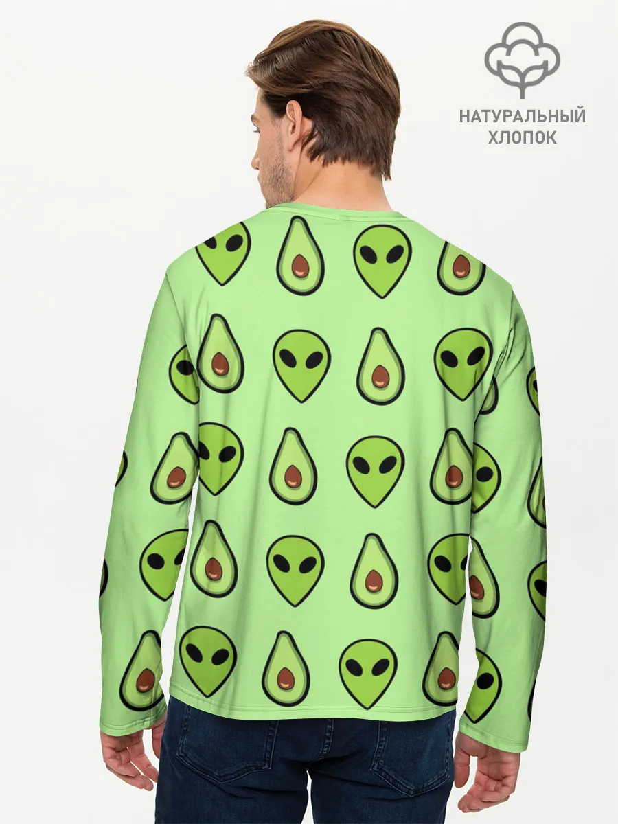 Мужской лонгслив базовый / Green