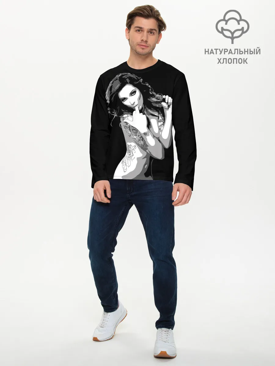 Мужской лонгслив базовый / Trap girl