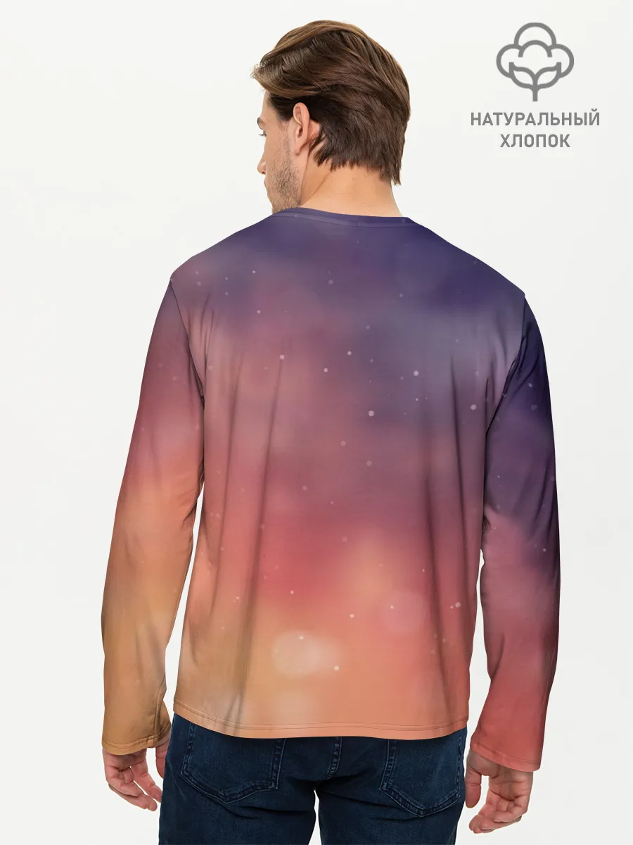 Мужской лонгслив базовый / Абстракция Градиент Текстура