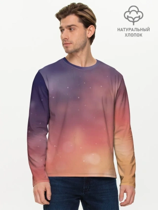 Мужской лонгслив базовый / Абстракция Градиент Текстура
