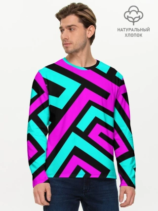 Мужской лонгслив базовый / Abstract Background 4