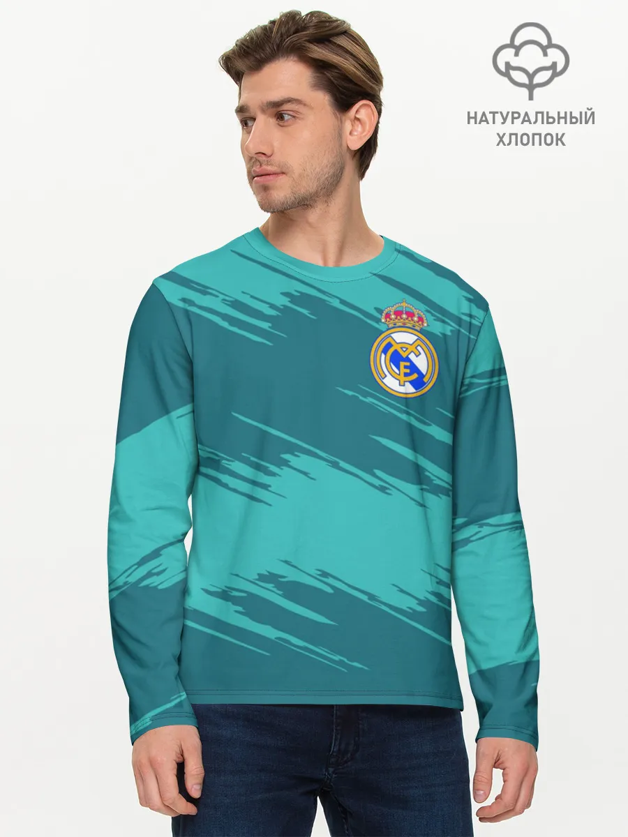 Мужской лонгслив базовый / Real Madrid
