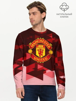 Мужской лонгслив базовый / Manchester United Abstract