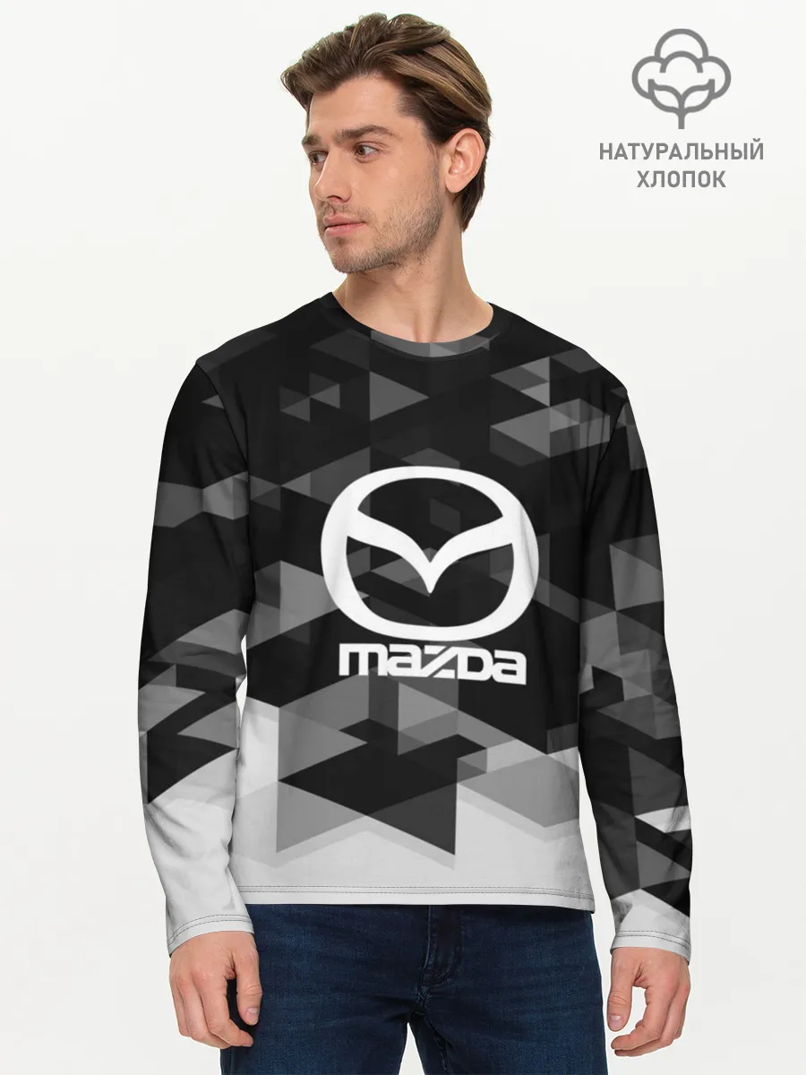Мужской лонгслив базовый / Mazda sport geometry