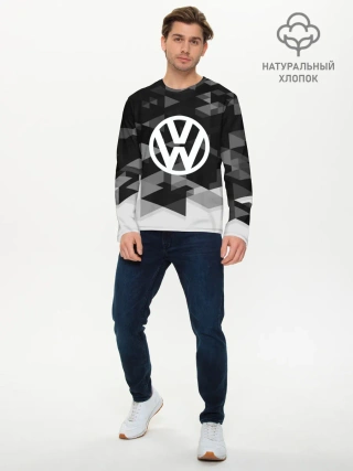 Мужской лонгслив базовый / Volkswagen sport geometry