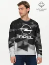 Мужской лонгслив базовый / Opel sport geometry