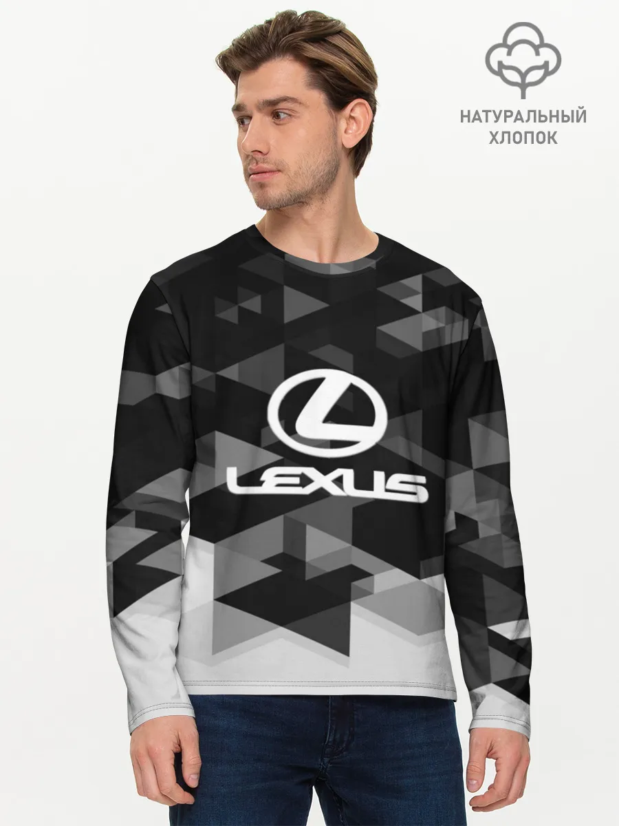 Мужской лонгслив базовый / Lexus sport geometry