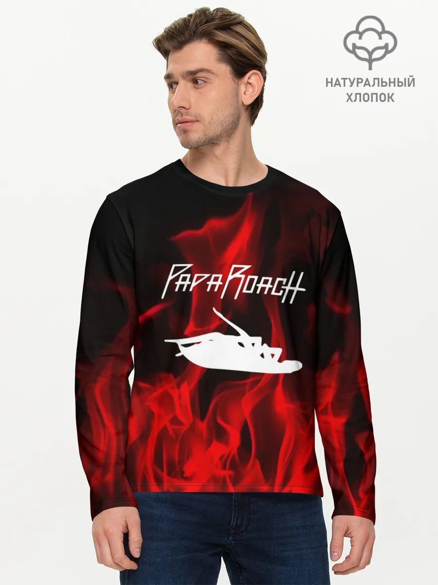 Мужской лонгслив базовый / Papa Roach