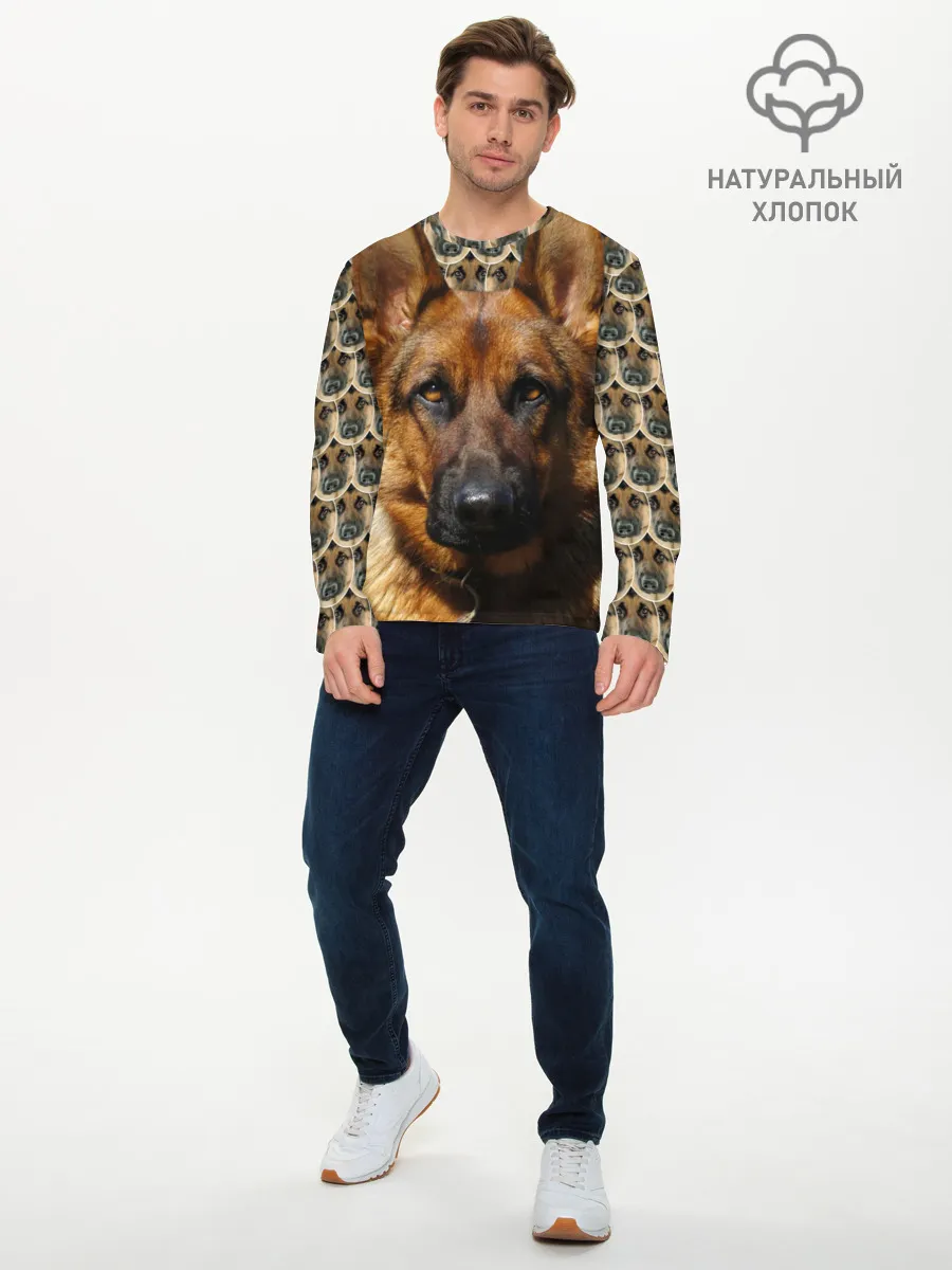 Мужской лонгслив базовый / Овчарка