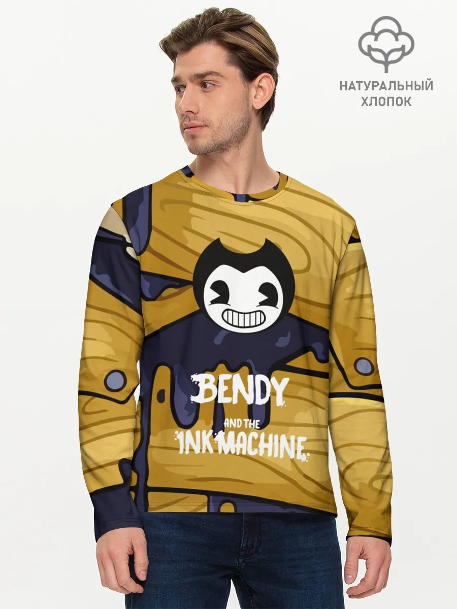 Мужской лонгслив базовый / Bendy and the Ink Machine
