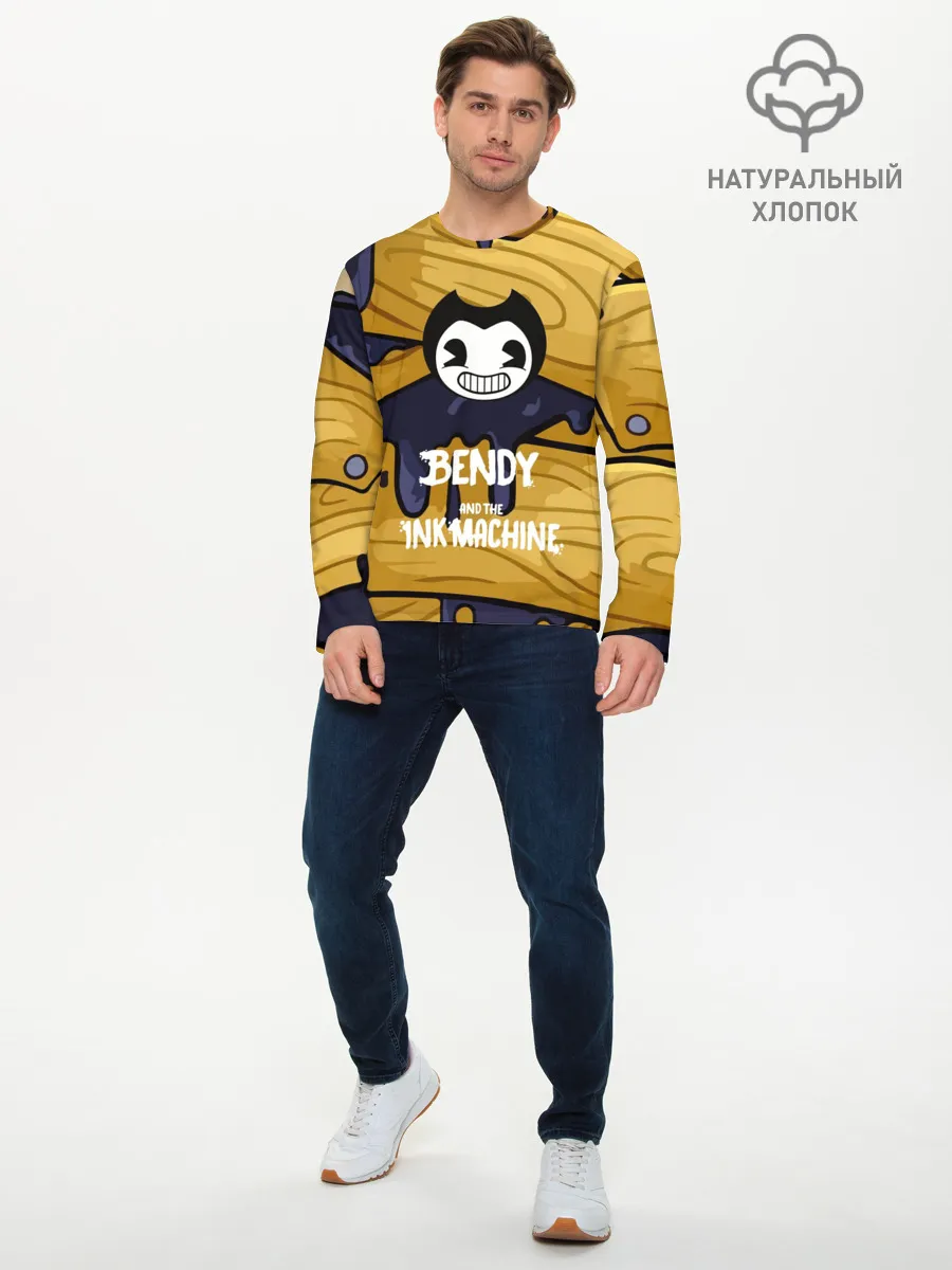 Мужской лонгслив базовый / Bendy and the Ink Machine