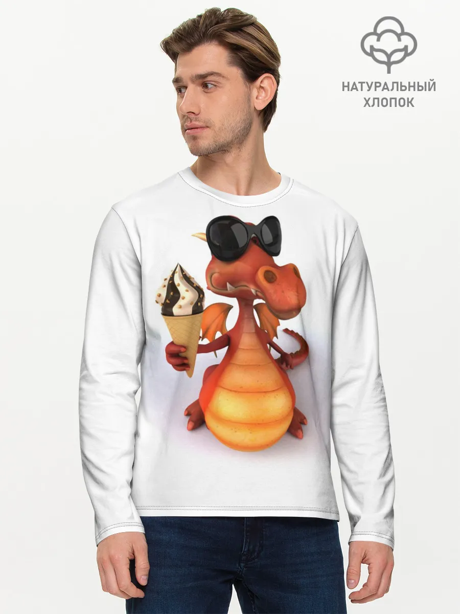 Мужской лонгслив базовый / ДОБРЫЙ ДРАКОН | GOOD DRAGON