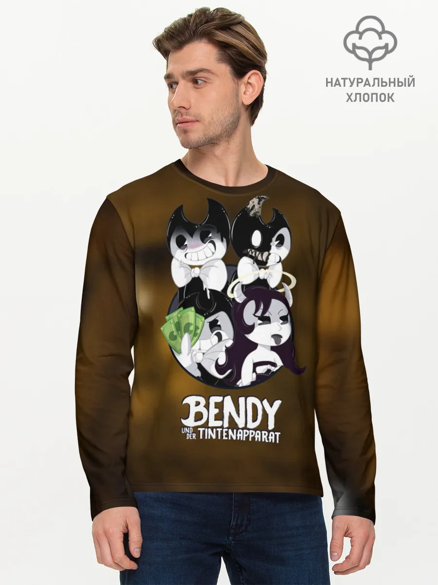 Мужской лонгслив базовый / Bendy and the ink machine