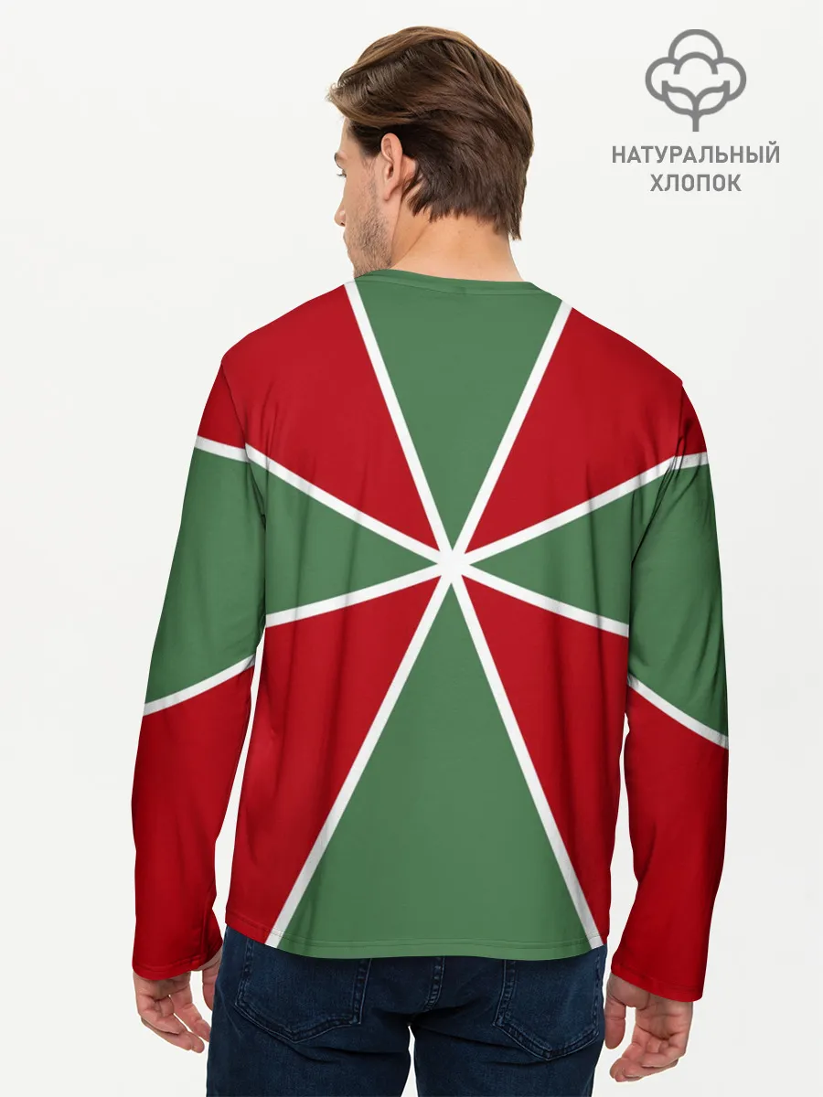 Мужской лонгслив базовый / 100 лет пограничных войск