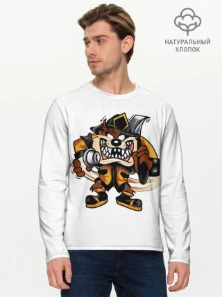 Мужской лонгслив базовый / Пожарный демон