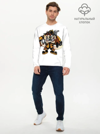 Мужской лонгслив базовый / Пожарный демон
