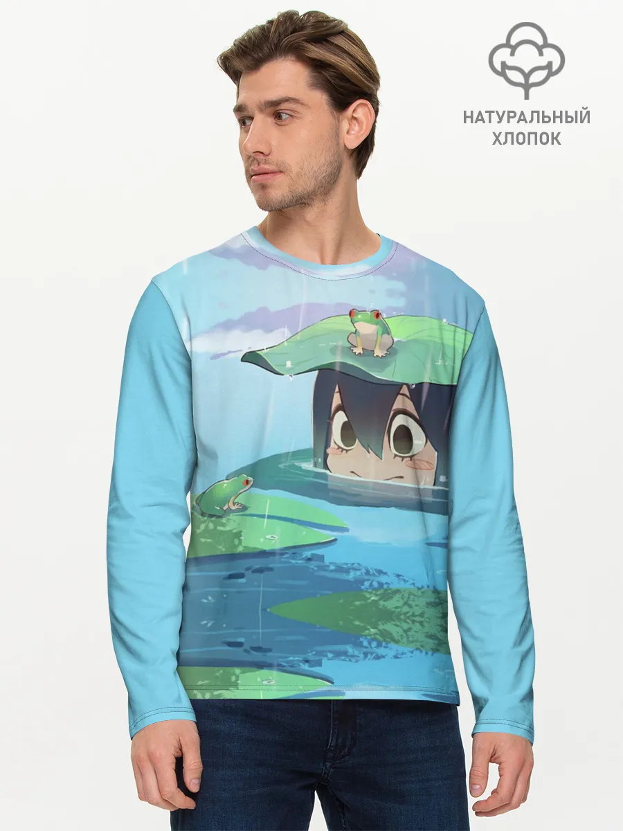 Мужской лонгслив базовый / Тсую Асуи прячется под водой