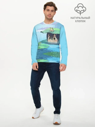 Мужской лонгслив базовый / Тсую Асуи прячется под водой
