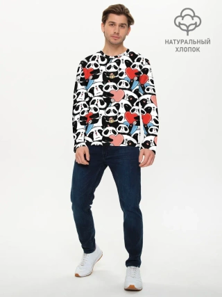 Мужской лонгслив базовый / Funny Panda