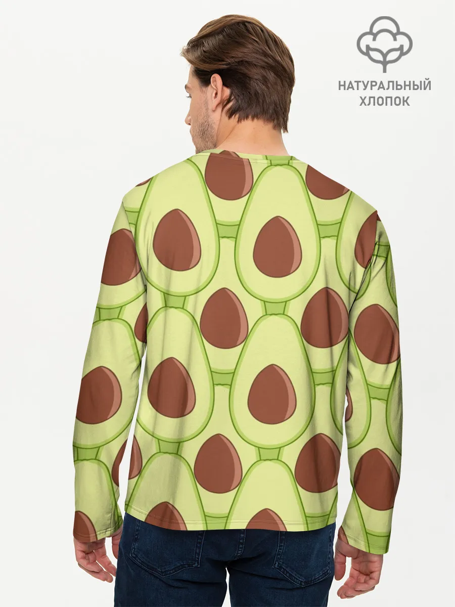 Мужской лонгслив базовый / Авокадо
