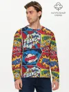 Мужской лонгслив базовый / Pop art pattern
