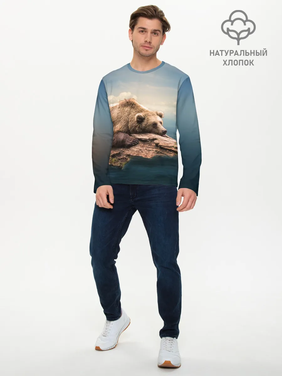 Мужской лонгслив базовый / A bear