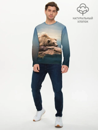 Мужской лонгслив базовый / A bear