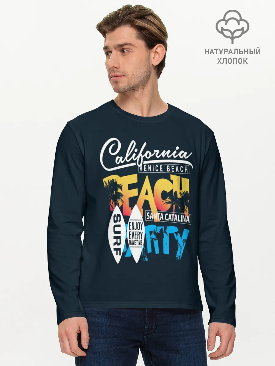 Мужской лонгслив базовый / Калифорния