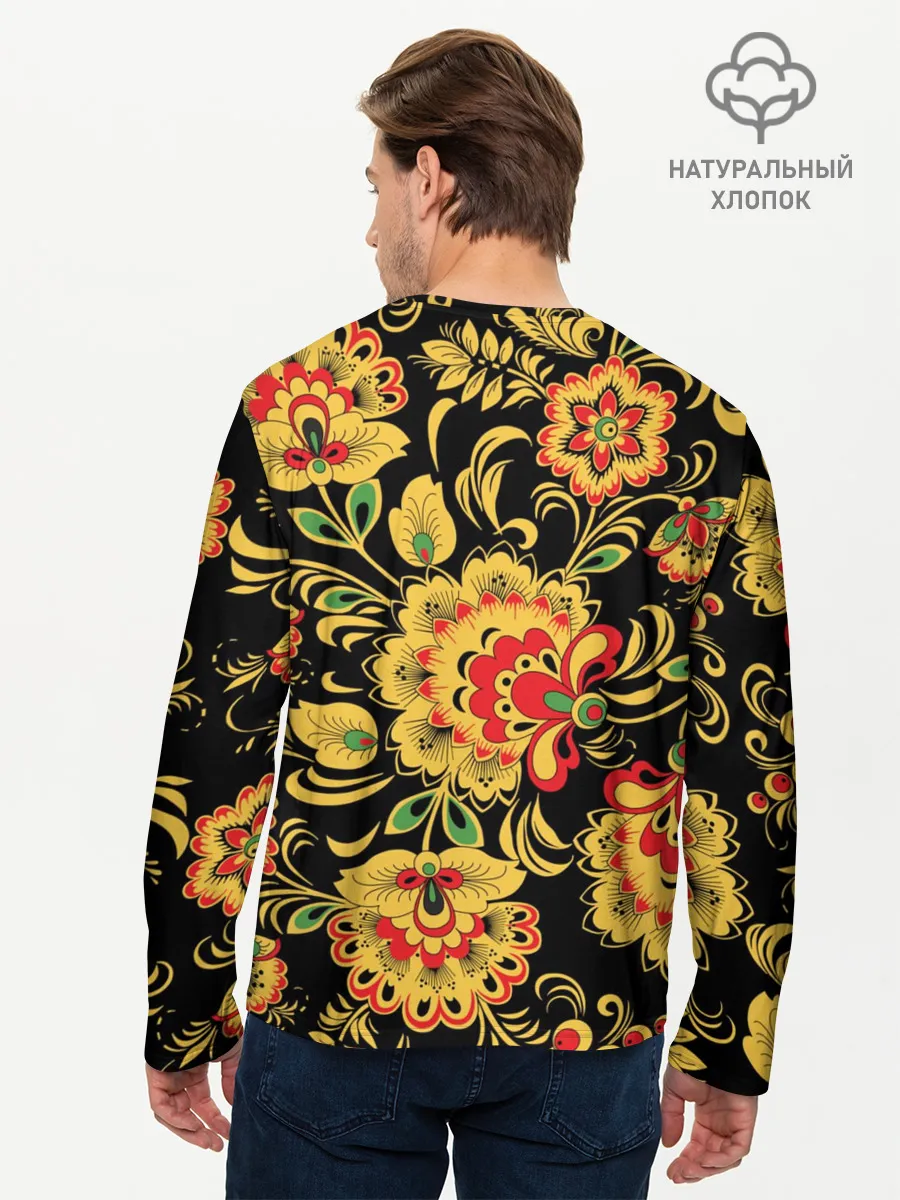 Мужской лонгслив базовый / Хохлома