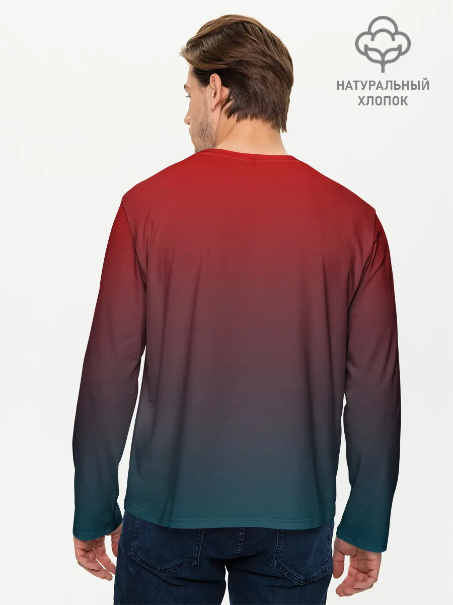 Мужской лонгслив базовый / Алый