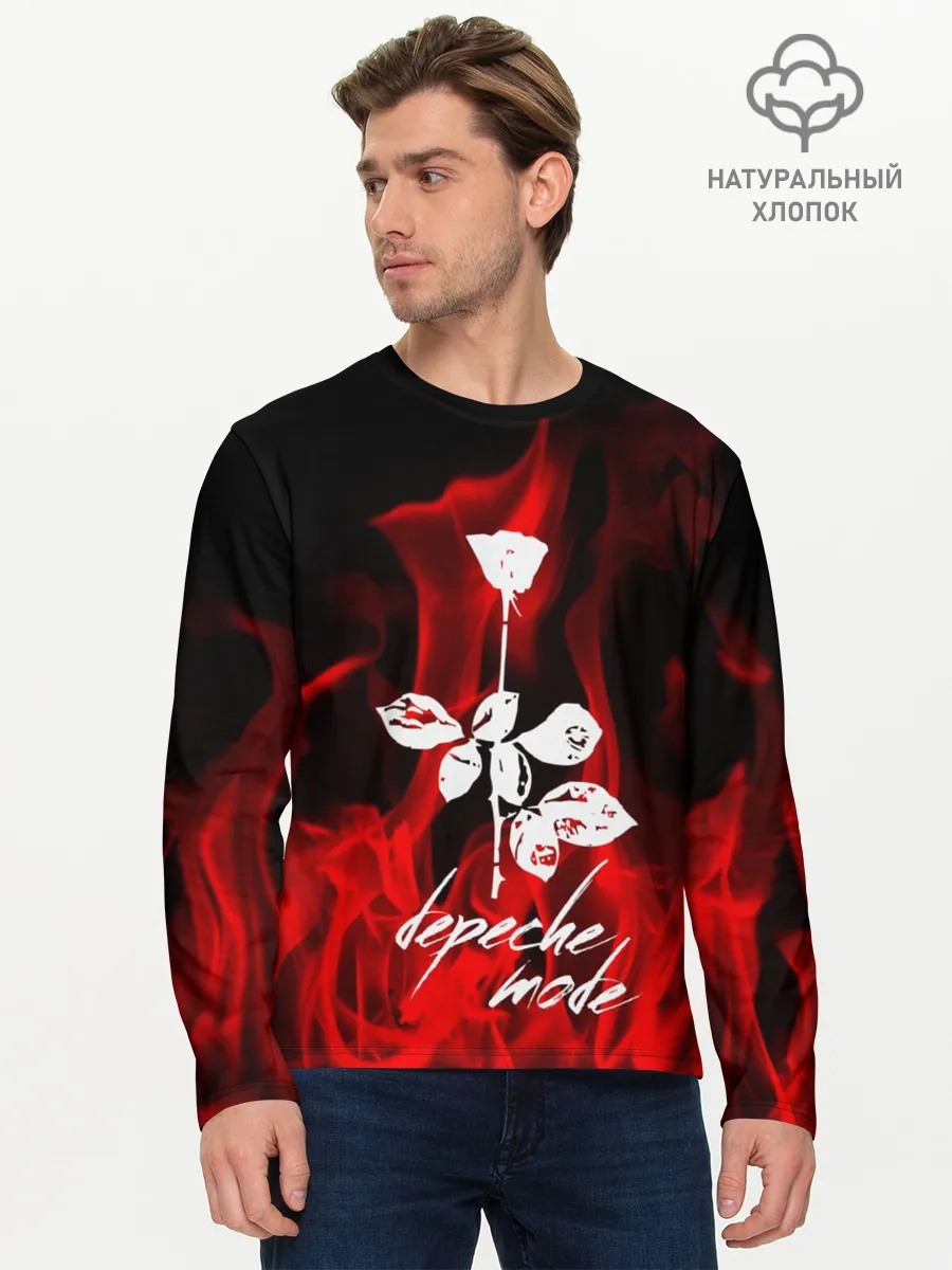Мужской лонгслив базовый / Depeche Mode
