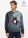 Мужской лонгслив базовый / Котик-готик
