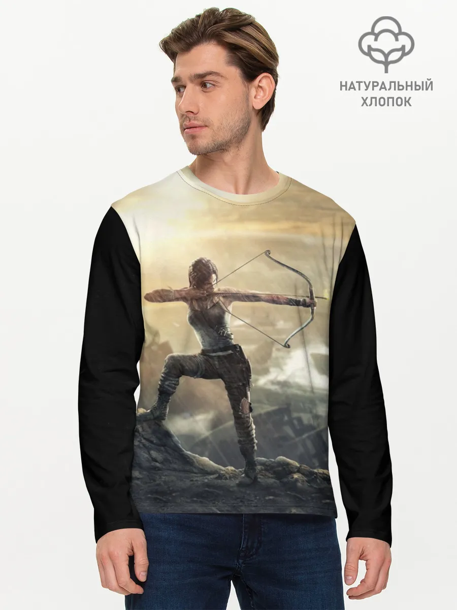 Мужской лонгслив базовый / Tomb raider