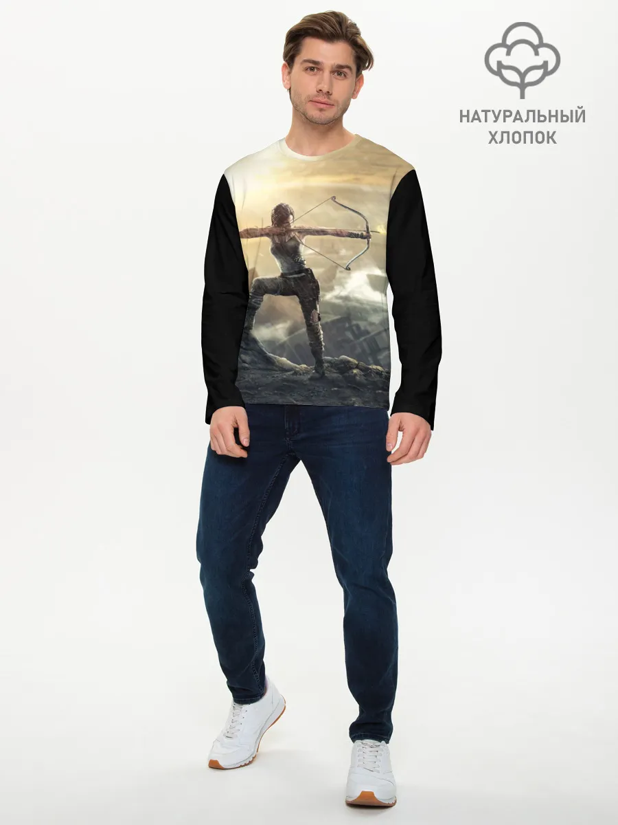 Мужской лонгслив базовый / Tomb raider