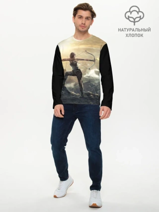 Мужской лонгслив базовый / Tomb raider