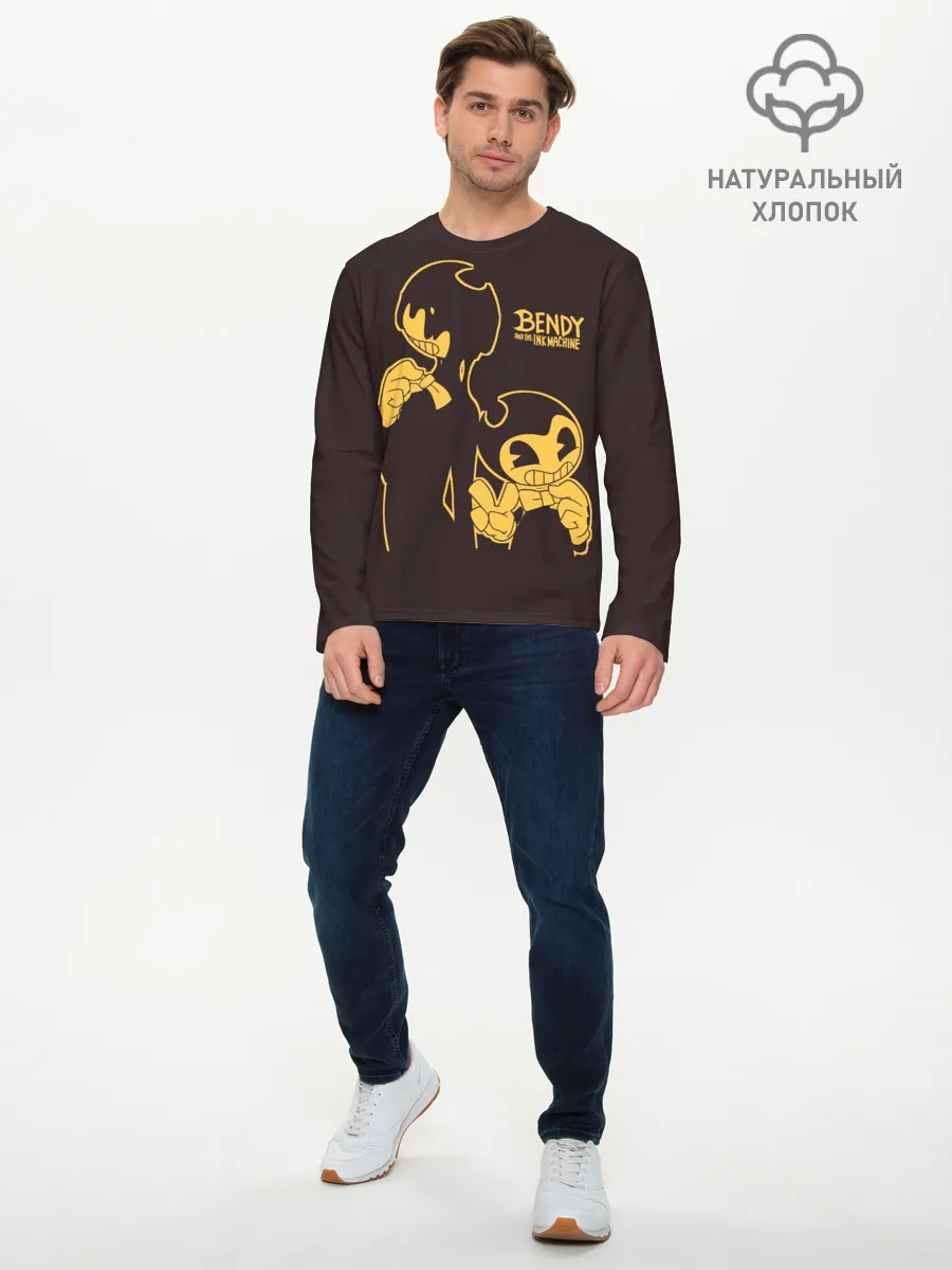 Мужской лонгслив базовый / Bendy and the ink machine