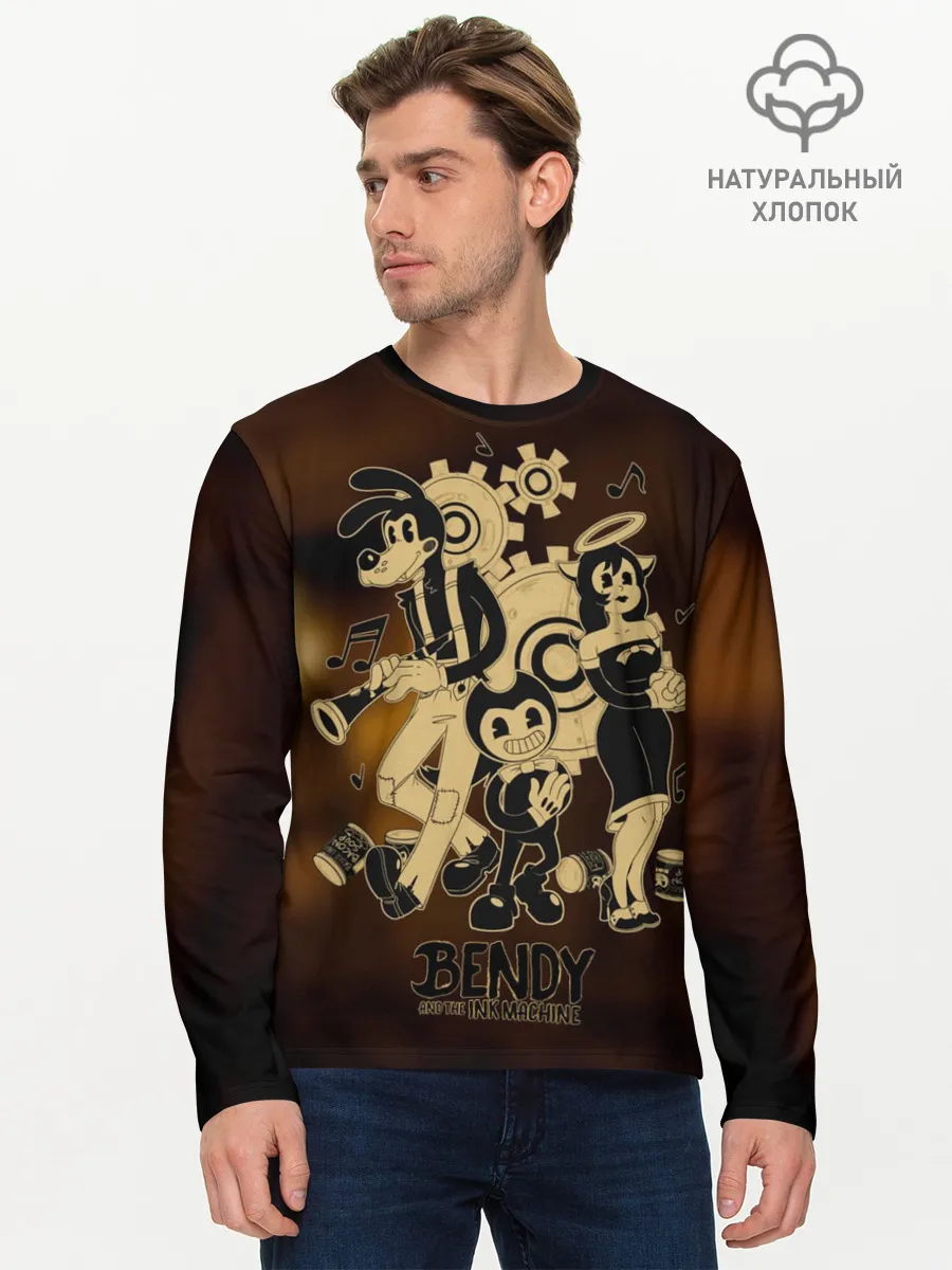 Мужской лонгслив базовый / Bendy and the ink machine