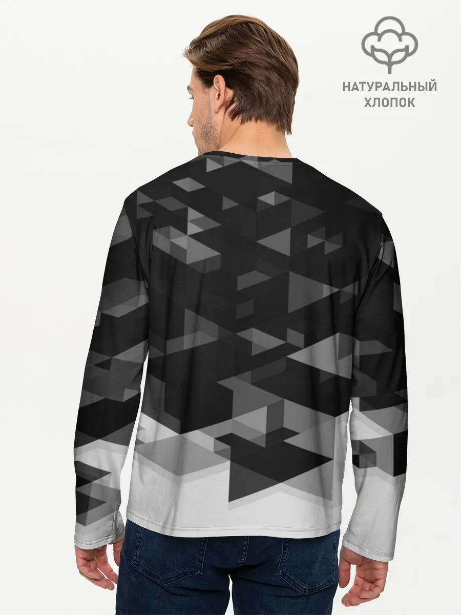 Мужской лонгслив базовый / Monaco Geometry Sport