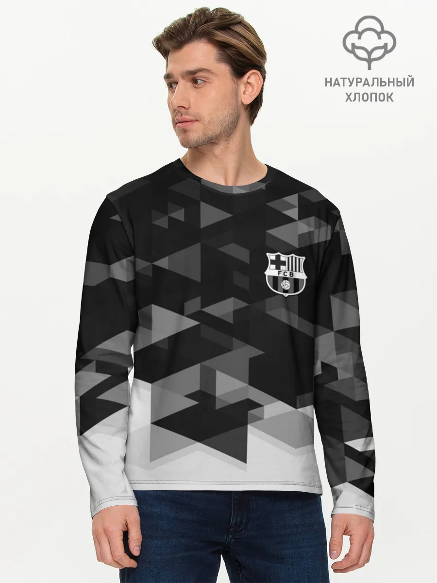 Мужской лонгслив базовый / Barcelona Geometry Sport